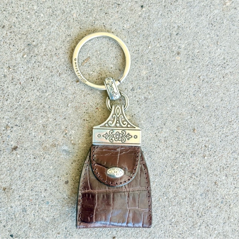Vintage Brighton Leather Keychain Key fob Snap Pocket Leather